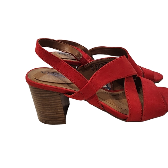 NEW Seychelles Chunky Blocky Heel Strappy Peep Toe Sandal Heels - Picture 4 of 9